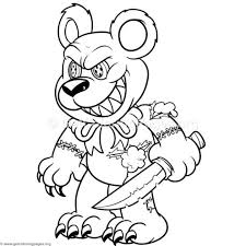 Funny Cartoon Evil Teddy Bear Coloring Pages Getcoloringpages Org Bear Coloring Pages Teddy Bear Coloring Pages Evil Teddy Bear