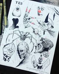 31 Tip Tattoo Flash Halloween Sale Thing Oct 23 Oct 31 Dm To Book Your Appointment Now Ill Be Doing Another Sheet Tattoo Drawings Tattoos Sketches