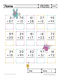 From math mosaics to add and spell printables our 2nd grade two digit addition and regrouping worksheets keep kids on the path to math success. 2 Nbt B 5 Worksheets Printables Primarylearning Org