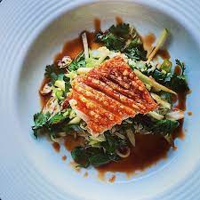 Crispy Pork Belly With Asian Salad And Chili Ginger Caramel Sauce Recipe By The Feedfeed Pork Belly Recipes Crispy Asian Pork Belly Recipes Crispy Pork Belly