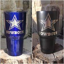 Dallas Cowboys Star Etch New Authentic Yeti Rambler Or Ozark Trails Custom Powder Coat Dipped C Yeti Cup Designs Dallas Cowboys Yeti Cup Dallas Cowboys Star