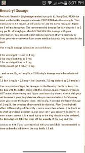 Dosage Of Benadryl For Dogs Twinkie Gets 1 5ml Of