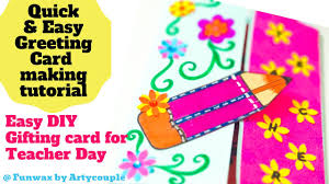 #handmadeteacherdaycardideadiy teacher's day card/ handmade teachers day card making ideain this video, i am going to show you special cards making at home.p. How To Make Teacher Day Gift Card Design Diy Viral Chop Video