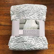 Bedding Nwt Studio Embossed Plush Throw Blanket Poshmark