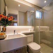Bom Dia Banheiro Social Com Cara De Lavabo E Uma Otima Solucao Para Os Apartamentos Compac Ideias Para Decorar Banheiro Lindos Banheiros Iluminacao Banheiro