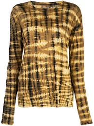 Black And Yellow Tie Dye Shirt Tie Dye Long Sleeve T Shirt In Yellow With Images Tie Dye Long Sleeve Tie Dye Proenza Schouler