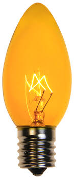 C9 Christmas Light Bulb C9 Yellow Christmas Light Bulbs Transparent