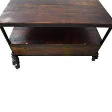 Industrial french vintage army rustic trunk chest coffee table blanket box tvst. 61 Off Wisteria Wisteria French Industrial Coffee Table Tables