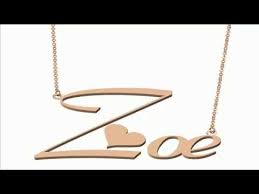 Custom Name Necklaces Custom Zoe Name Necklaces At Www Amazon Com Huanxun Custom Name Necklace Name Necklace Necklace