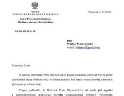 Zazwyczaj jednak jest to kara, za parkowanie w niedozwolonym miejscu. Rzecznik Praw Obywatelskich O Wyborach Prezydenckich Za