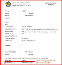Masa Aktif Kode Billing Pajak Efaktur Dan Espt