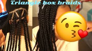 I use 3.5 packs of hair. How To Triangle Part Box Braids Using Only 2 Packs Of Hair Youtube
