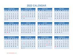 Yearly calendar 2022 (simple, tabular). Year 2022 Calendars Calendar Quickly