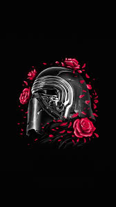 1440x2560 Kylo Ren Helmet And Roses Star Wars Minimal Wallpaper Star Wars Background Star Wars Art Star Wars Poster