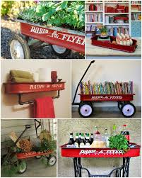New Uses For Old Red Wagons Red Wagon Little Red Wagon Diy Furniture