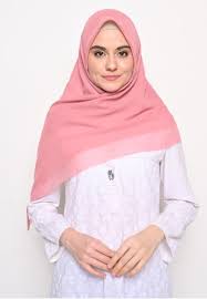 Jual My Daily Hijab Hijab Segi 4 Voal Superfine Lasercut Old Rose Original Zalora Indonesia