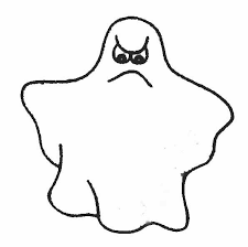 coloriage fantome facheux dessin gratuit a imprimer coloriages sur pierres