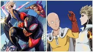 One Punch Man creator's web-woven illustration of Spider-Verse leaves the  fandom spellbound