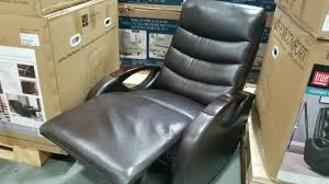 The reclining sofa is covered in a rich brown coloured 100% polyester fabric. Costco Leather Glider Recliner Modern 399 Youtube