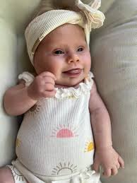 My little ray of sunshine ☀️ She is starting to show her beautiful smile  and just loves being outside. Especially since it's been very pleasant  lately ☺️