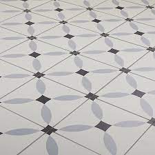 Walplus victorian hexagon floor tiles stickers, home decorations, diy art, decal. Hydrolic Black White Matt Calisson Concrete Effect Porcelain Wall Floor Tile Pack Of 25 L 200mm W 200mm Diy At B Q