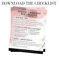 Start A Blog Arts And Classy How To Start A Blog Wordpress Blog Checklist Blog Checklist