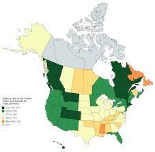 Obesity Rate In The U S And Canada By State And Province History Of Flags History Map