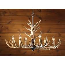 Castlecreek 6 Light Whitetail Antler Chandelier 226091 Lighting At Sportsman S Guide