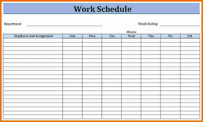 Weekly Work Schedule Template Schedule Templates Weekly