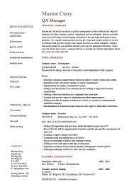 Quality assurance director resume examples. Qa Manager Resume Quality Assurance Safety Cv Job Description Career Qualifications Example