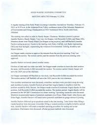 SOLID WASTE LICENSING COMMITTEE MEETING MINUTES February 15, 2024 A regular  meeting ofthe Solid Waste Licensing Committee was he