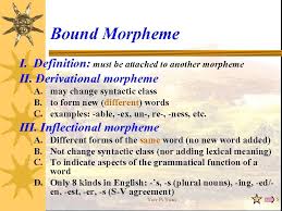 Maybe you would like to learn more about one of these? Morphology I Basic Concepts And Terms Ii Derivational