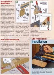 Shop Notes 94 Drill Press Table 5 5 Drill Press Table Woodworking Drill Press Drill Press