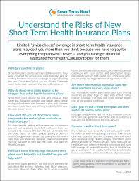 Check spelling or type a new query. Understand The Risks Of New Short Term Health Insurance Plans Cover Texas Now