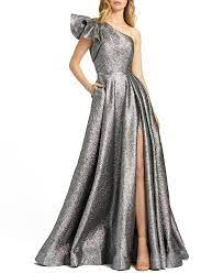 Ieena for mac duggal long sleeve sequin sheath dress. Mac Duggal One Shoulder Metallic Ball Gown Reviews Dresses Women Macy S