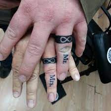 78 Wedding Ring Tattoos Done To Symbolize Your Love Spiritustattoo Com Tattoo Wedding Rings Ring Tattoos Wedding Ring Tattoo