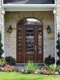 Arched doors, wooden doors, sliding doors, transom windows, we do it all. Prehung Sidelites Transom Door 96 Mahogany Courtlandt 3 4 Lite Mediterranean Exterior Tampa By Us Door More Inc Houzz