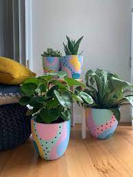 Pin By Brenda Burhans Sparks On Creative Plant Pot Diy Flower Pot Design Decorated Flower Pots