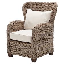 Nova Solo Wickerworks Queen Wingback Chair In 2020 Lounge Chair Outdoor Accent Chairs For Living Room Rattan Armchair