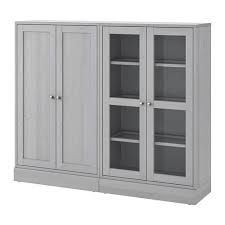 Havsta Rangement Portes Vitrees Gris 63 3 4x14 5 8x52 3 4 162x37x134 Cm Rangement Entree Maison Ikea Rangement Entree