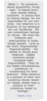 How To Be Proactive Instead Of Reactive Proactive Quotes Habit Quotes Steven Covey Quotes