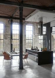 Offene Kuche Im Umgebauten Industrie Loft Projeto De Loft Estilo Sotao Arquitetura De Interiores