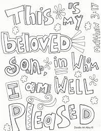 This jesus is baptized coloring page is great way to remind kids of the importance of baptism, by seeing that jesus himself was baptized. Baptism Of Jesus Coloring Pages Religious Doodles