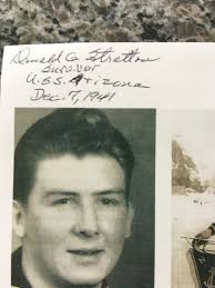 DONALD STRATTON USS ARIZONA PEARL HARBOR SURVIVOR RARE SIGNED PEARL HARBOR  PHOTO