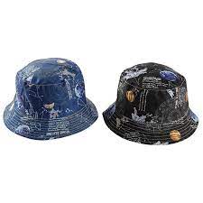 Retro Space Print Reversible Bucket Hat 2 Colours