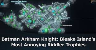 Collecting them will net you waynetech points, used to upgrade your equipment. Batman Arkham Knight Bleake Island S Most Annoying Riddler Trophies Batman Arkham Knight Arkham Knight Batman Arkham