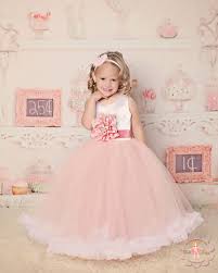 Gorgeous Flower Girl Tutu Dress In Blush Pink And White Any Color Combination Is Available Cou Flower Girl Dresses Tutu Flower Girl Tutu Flower Girl Dresses