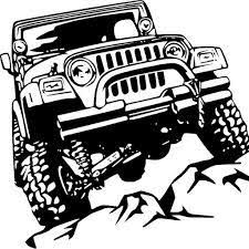 Black And White Jeep Wrangler Clipart 