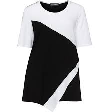 Black And White Color Block Dress Plus Size Doris Streich Black White Plus Size Colour Block Top Plus Size Short Sleeve Tops Plus Size Tops White Short Sleeve Tops