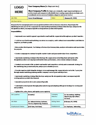 With millions of people searching for jobs on indeed each month, a great job description can help you attract the most qualified candidates to your open position. Sample Job Description Template Senior Brand Manager Ready Made Office Templates